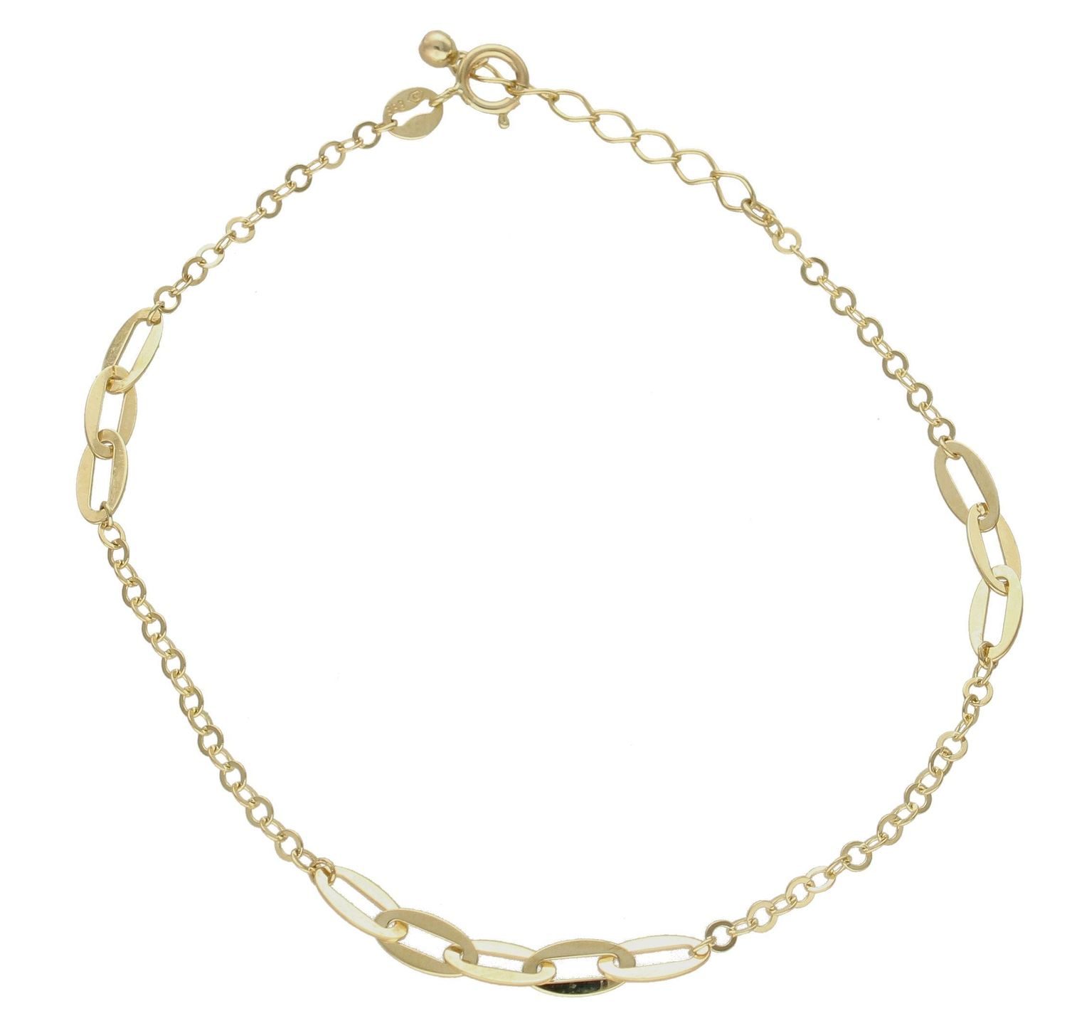 Bransoletka złota 333 z owalnymi oczkami BR 6833 333. Złota bransoletka damska. Złota bransoletka o nowoczesnym wzorze. Ozdobne oczka. Złota bransoletka idealna na prezent. Bransoletka złota dla każdej kobiety (1).jpg